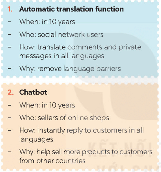 Tiếng Anh 8 Unit 10 A Communication (trang 108, 109) | Tiếng Anh 8 Global Success