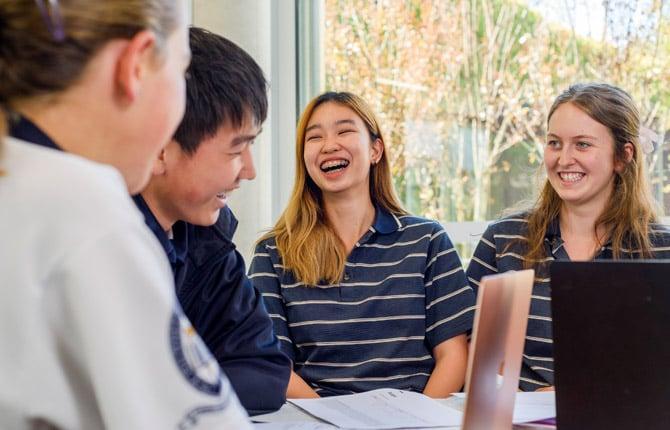 School students studying in Adelaide, Australia