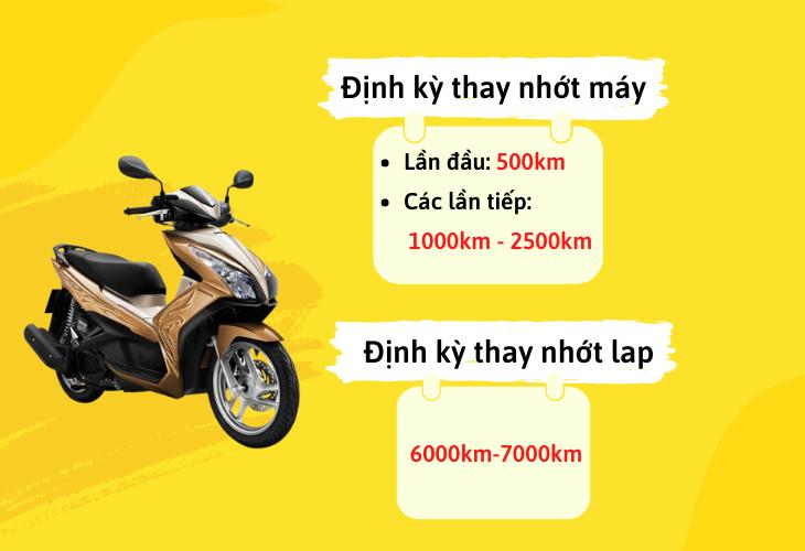 xe ab chạy bao nhiêu km thì thay nhớt