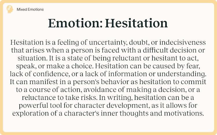 Emotion Hesitation