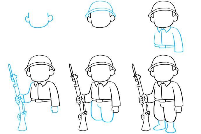 Tổng hợp 30+ tranh vẽ chú bộ đội đẹp nhất cho trẻ