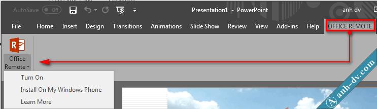Điều khiển trình chiếu slide powerpoint bằng điện thoại