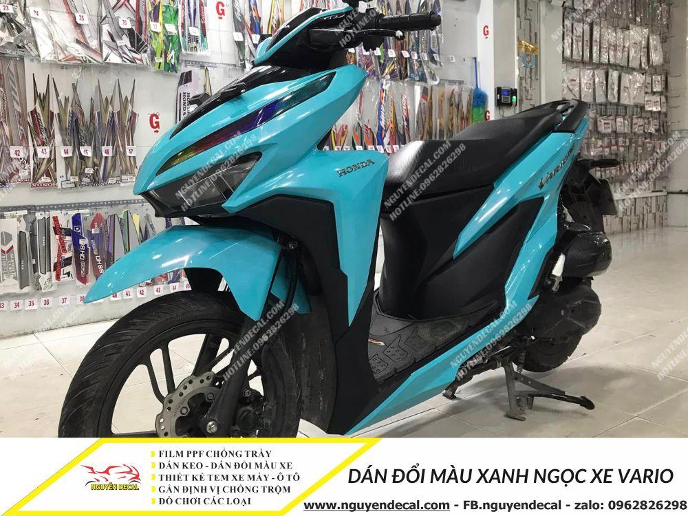 Dán đổi màu xanh ngọc xe Vario
