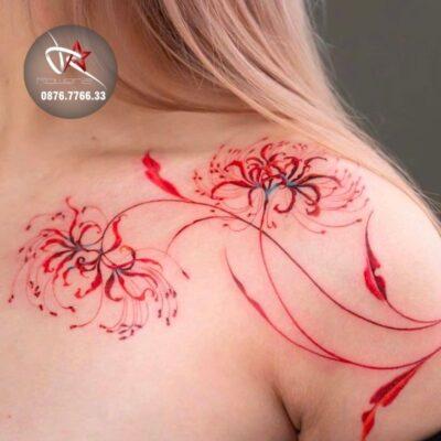 Ý Nghĩa Hình Xăm Hoa Bỉ Ngạn Nhất định Bạn Phải Biết - ROWENA TATTOO