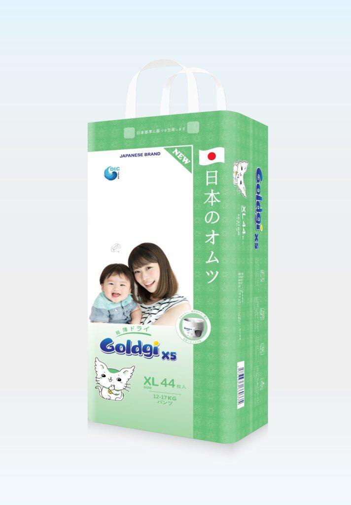 Bỉm Nhật GOLDGI X5 New size Quần XL
