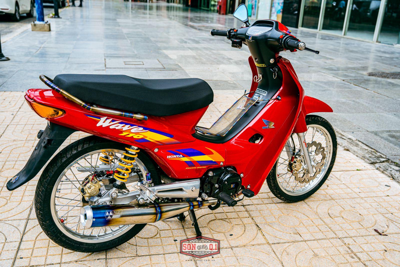 Wave 110 độ dàn chân siêu đẹp : Niềng Excel , Đĩa thắng Braking , Phuộc Ohlins