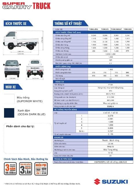 SUZUKI 5 TẠ | SUZUKI SUPER CARRY TRUCK
