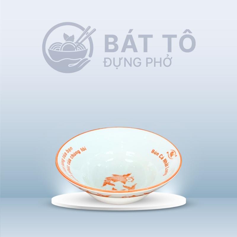 Tô Yêu Men Trắng Vẽ Cá Chép TP-MTH12