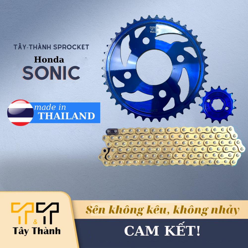 Nhông sên dĩa Honda Sonic màu xanh ( loại tốt )